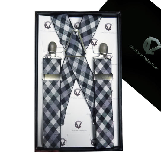 Black & White Check 3.5X XL Braces