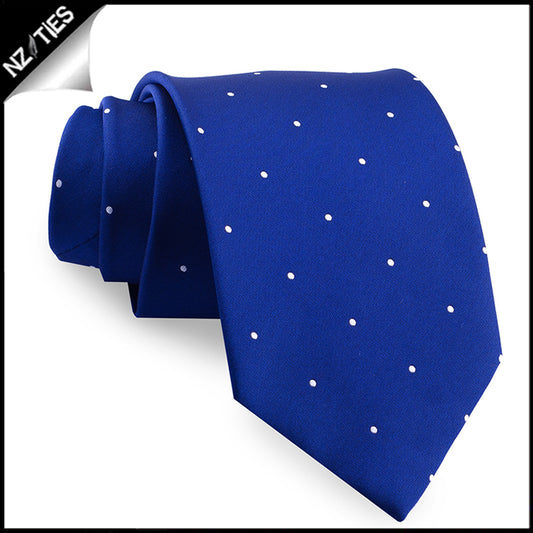 Navy Blue Pin Dot Mens Tie