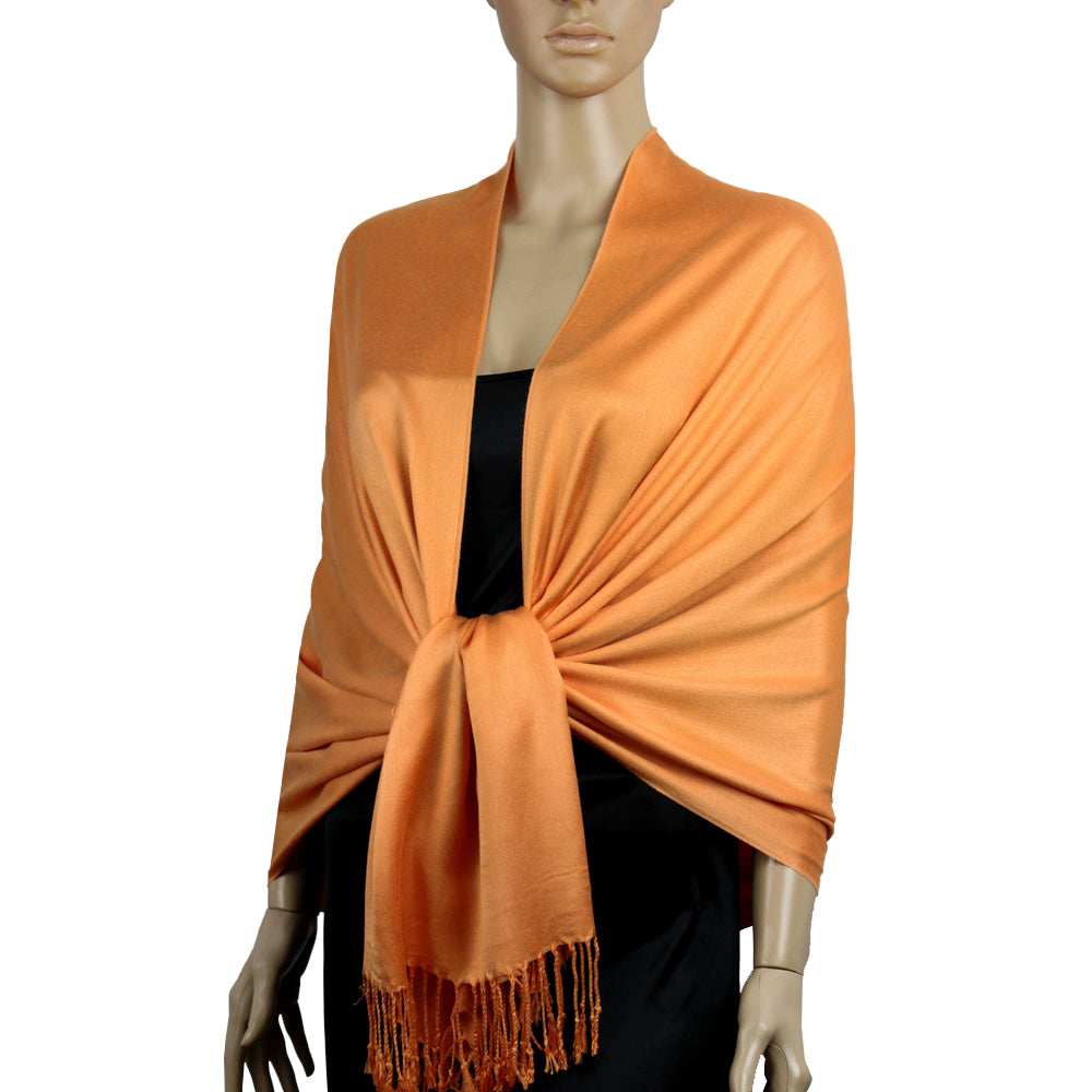 Peach Orange Ladies High Quality Pashmina Scarf