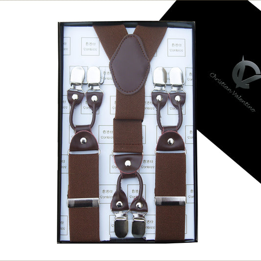 Mid Brown Leather Attachment Braces