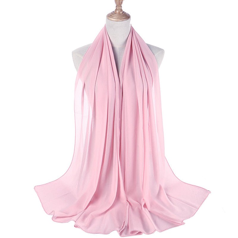 Soft Pink Womens Bubble Chiffon Scarf