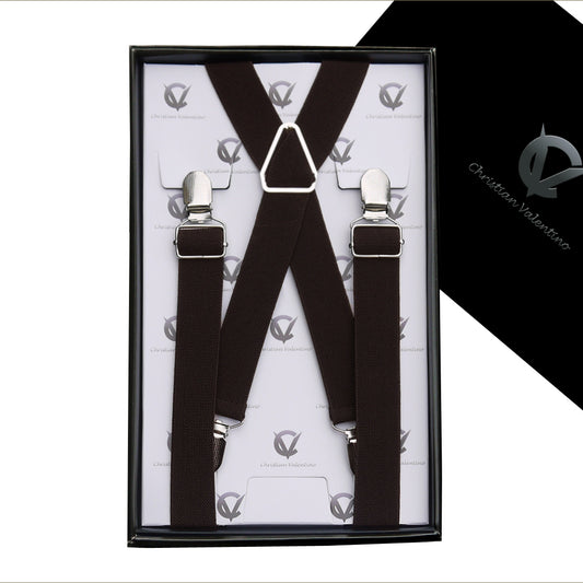 Dark Brown X2.5cm Men's Braces Suspenders
