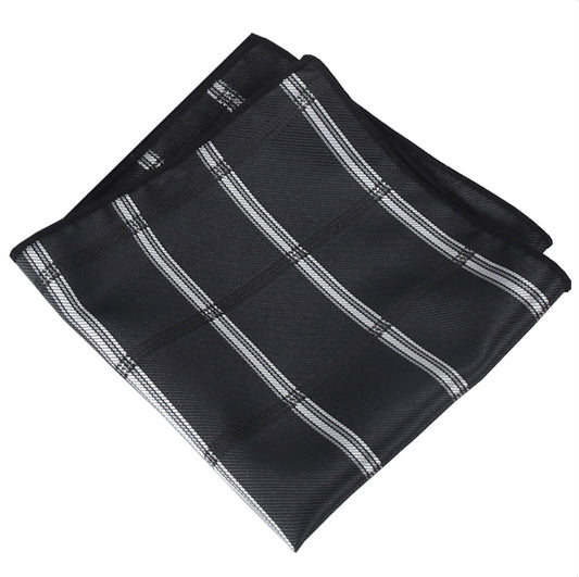 Black Plaid Pocket Square