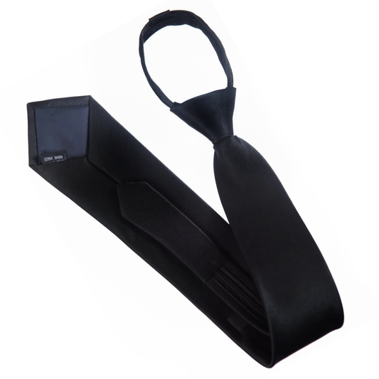 Black Zipper Tie