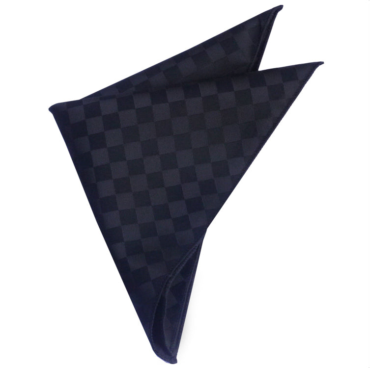 Black with Black Diamonds Pocket Square