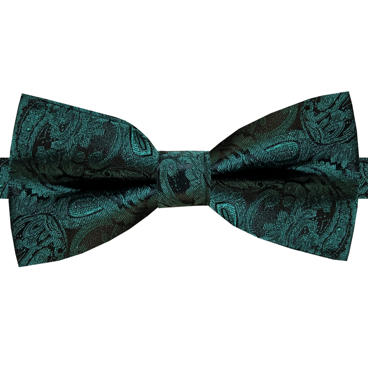 Black with Green Paisley Bow Tie