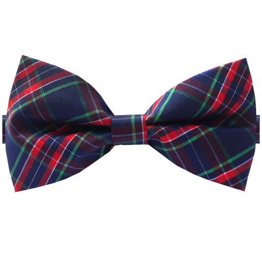Blue, Red, Purple & Green Tartan Plaid Bow Tie