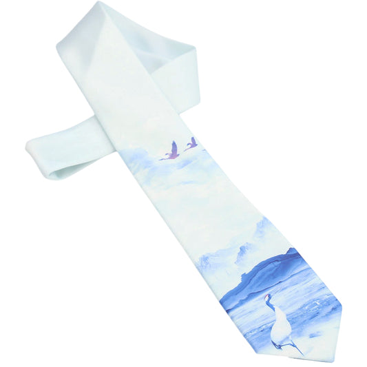 Blue with Crane Tie