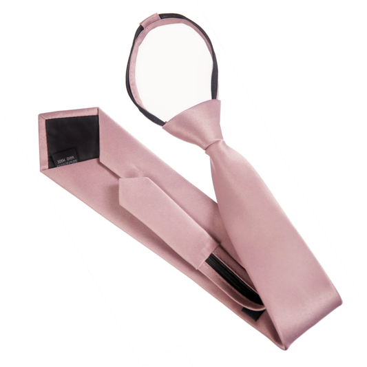Mens Blush Dusky Pink Zipper Tie