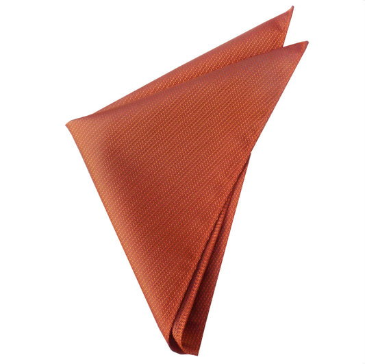 Burnt Orange Woven Texture Pocket Square