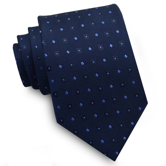 Dark Blue with Sun & Diamond Pattern Tie