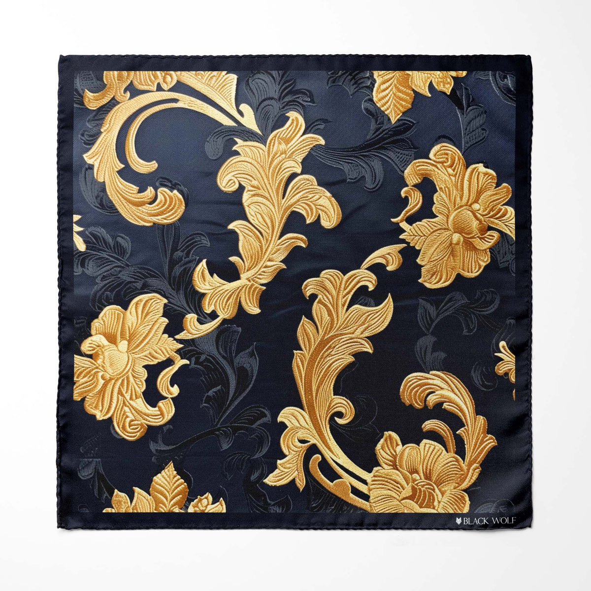 Genuine Silk Baroque Scroll Ascot Cravat