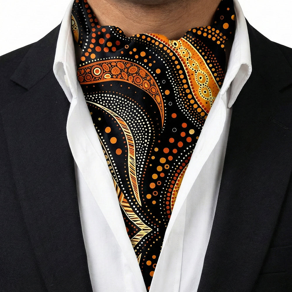 Genuine Silk Dreamlines Aboriginal Ascot Cravat