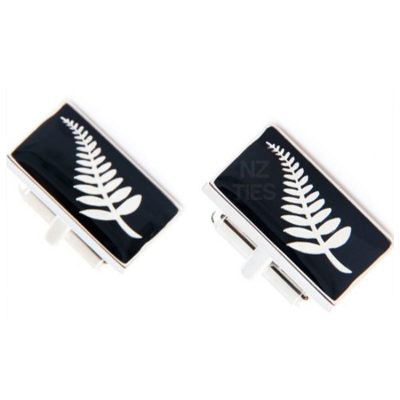Mens NZ Silver Fern Cufflinks