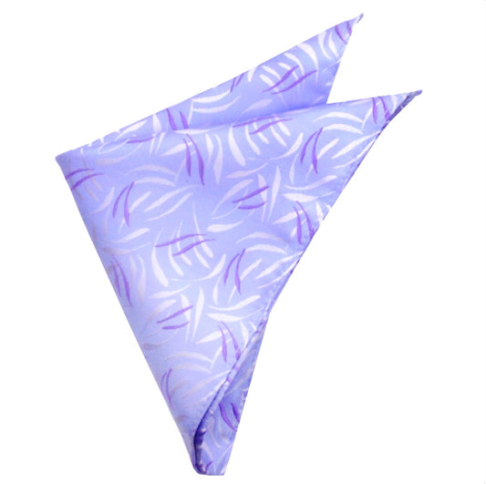 Lavender Purple with Floral Swirls Pocket Square