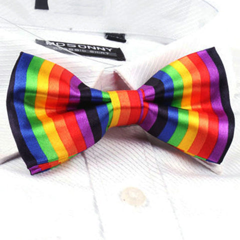 Mens Rainbow (2) Multi-Coloured Bow Tie