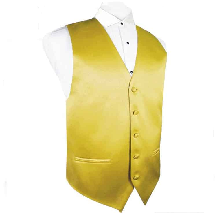 Metallic Gold Waistcoat Vest