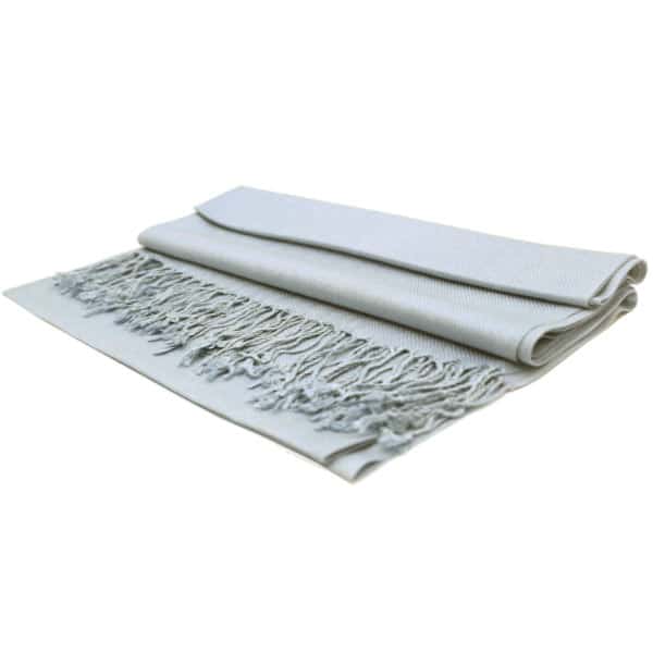 Mid Silver Ladies Pashmina Scarf