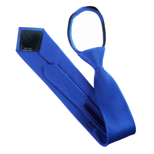 Mens Royal Blue Zipper Tie