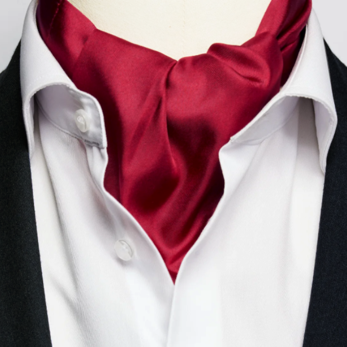 Scarlet Red Ascot Cravat