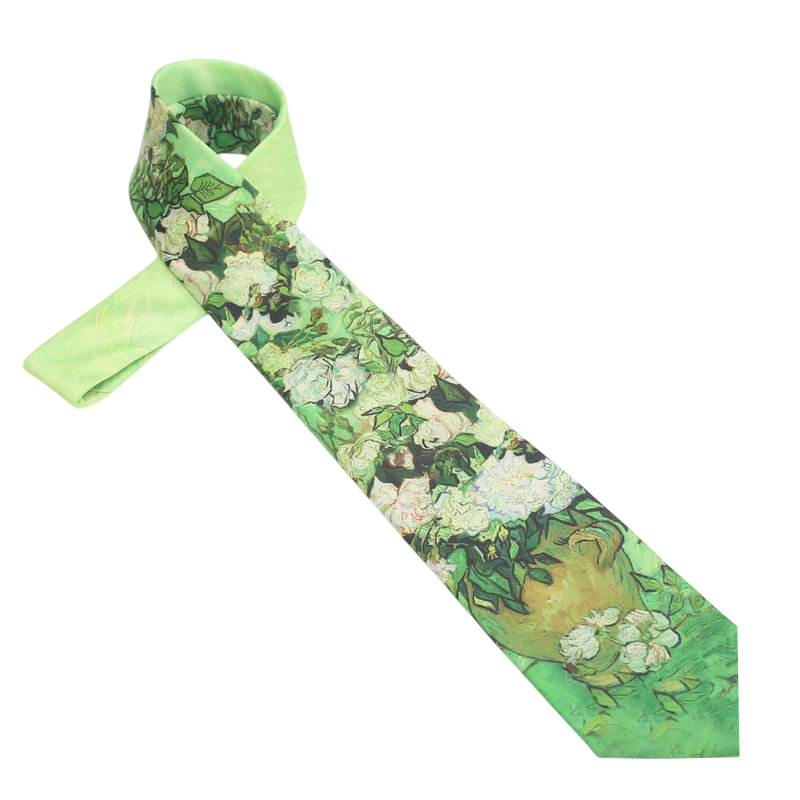 Van Gogh Roses Slim Tie