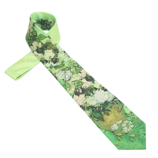 Van Gogh Roses Slim Tie