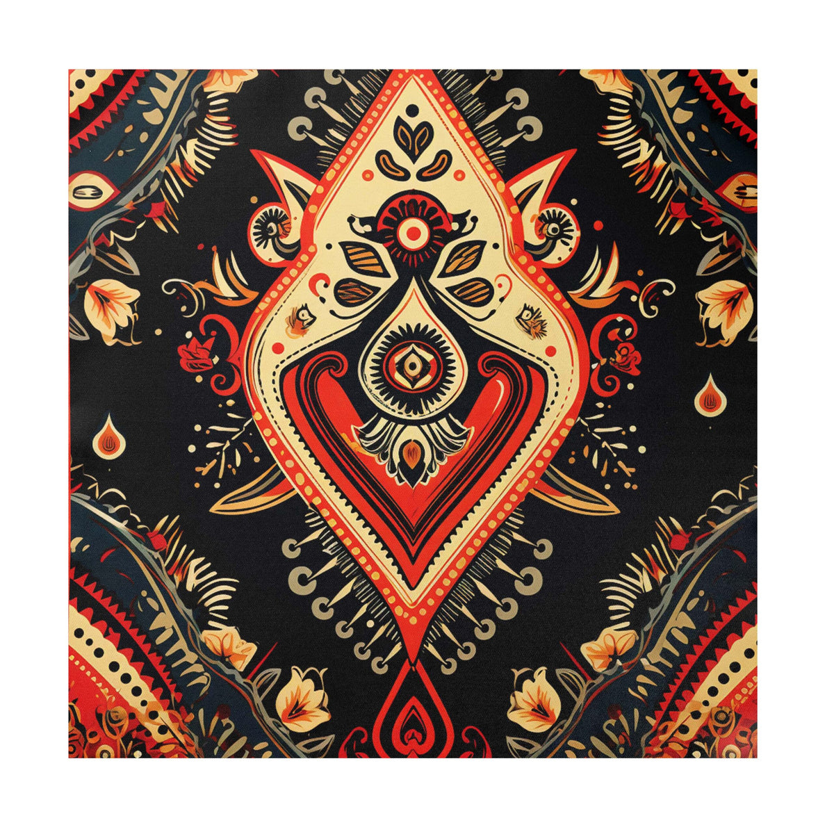 Genuine Silk Winter Mandala Ascot Cravat