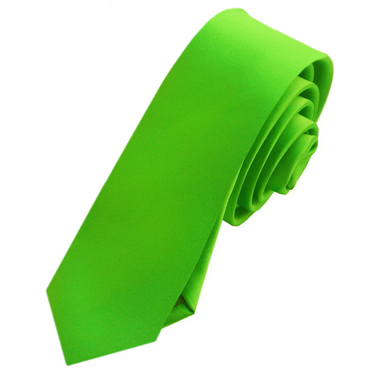 Mens Apple Kelly Green Skinny Tie
