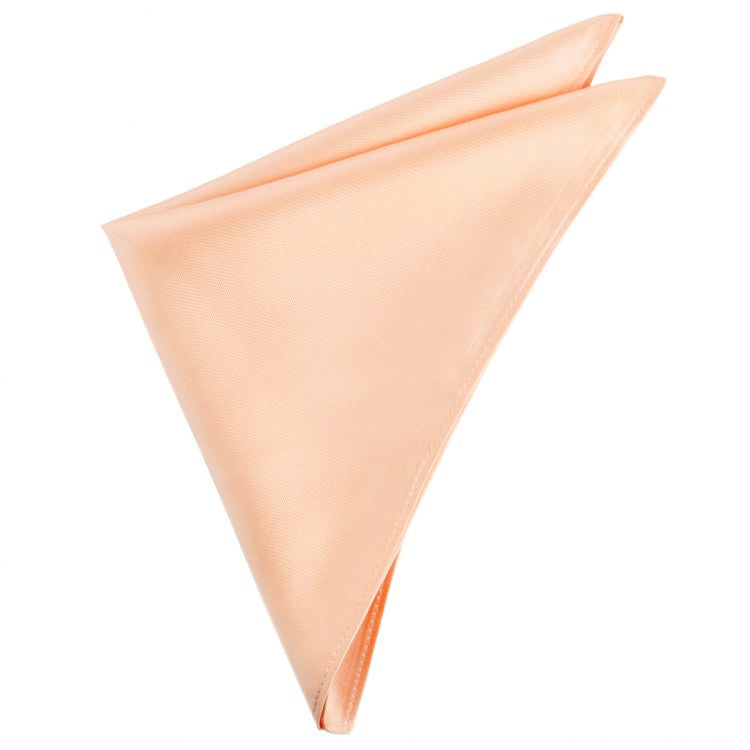 Mens Apricot Peach Pocket Square Handkerchief