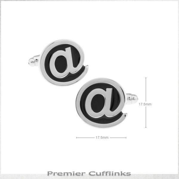 AT SYMBOL CUFFLINKS