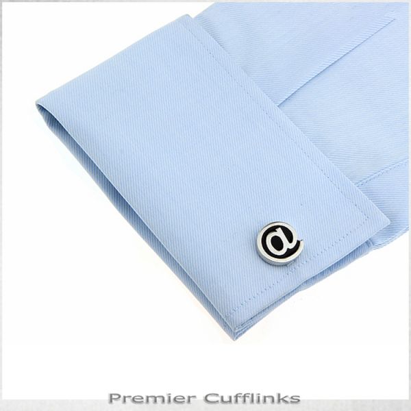 AT SYMBOL CUFFLINKS