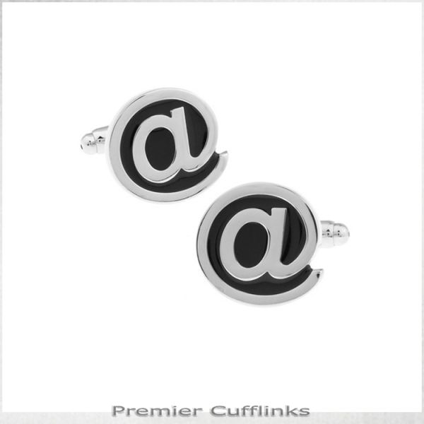 AT SYMBOL CUFFLINKS
