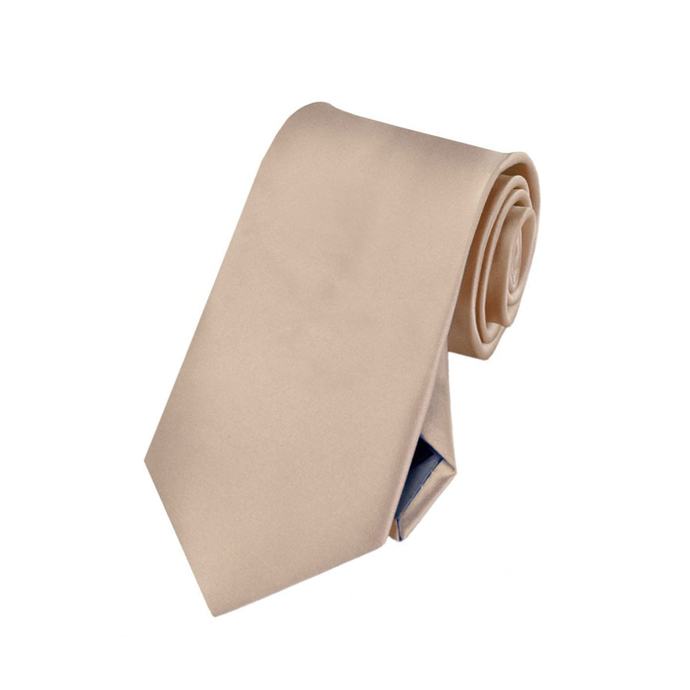 Boy's Beige Tan Plain Tie