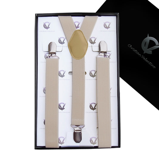 Mocha / Beige Y2.5cm Men's Braces Suspenders