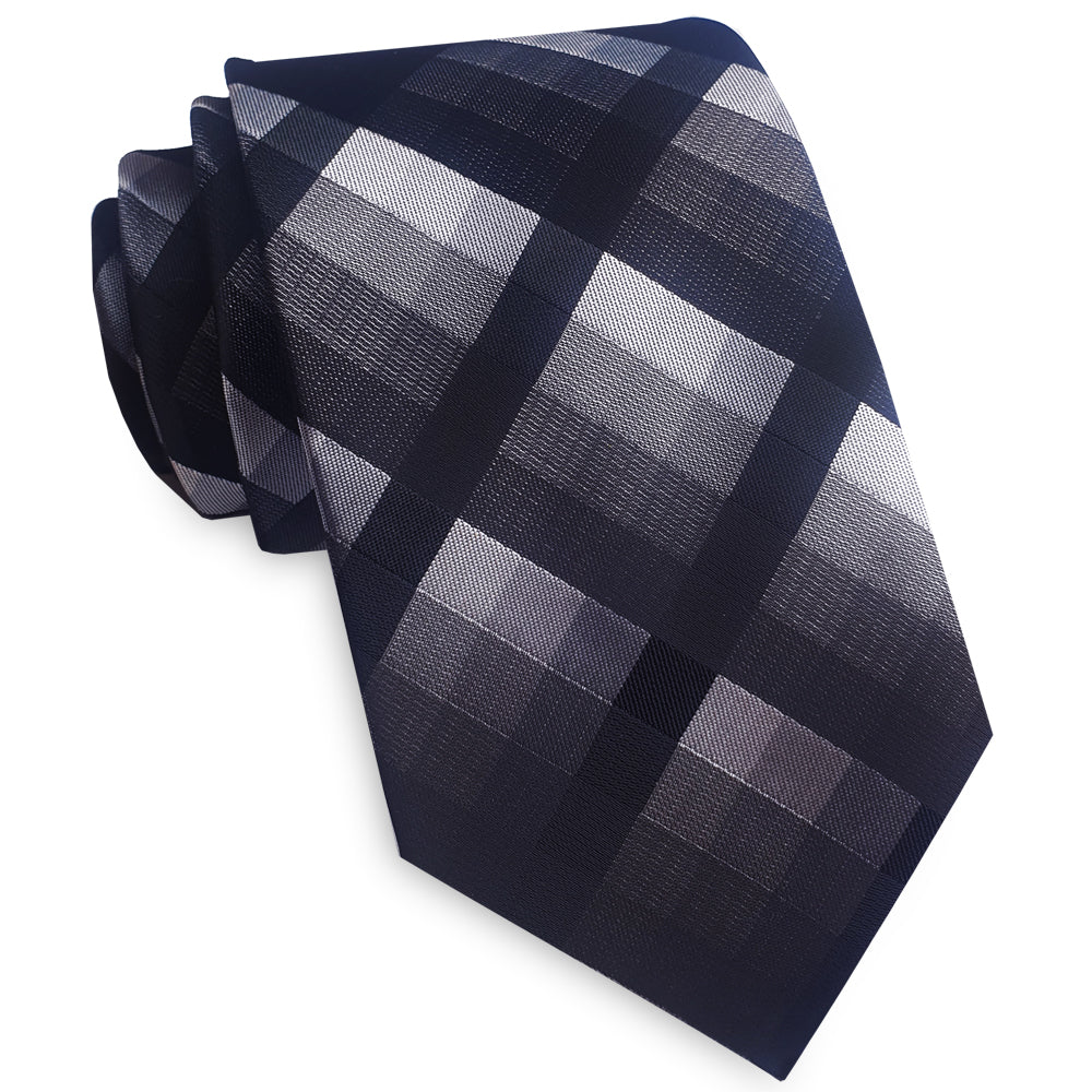 Black, Silver & Grey Diamonds Tie
