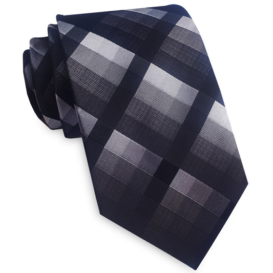 Black, Silver & Grey Diamonds Tie