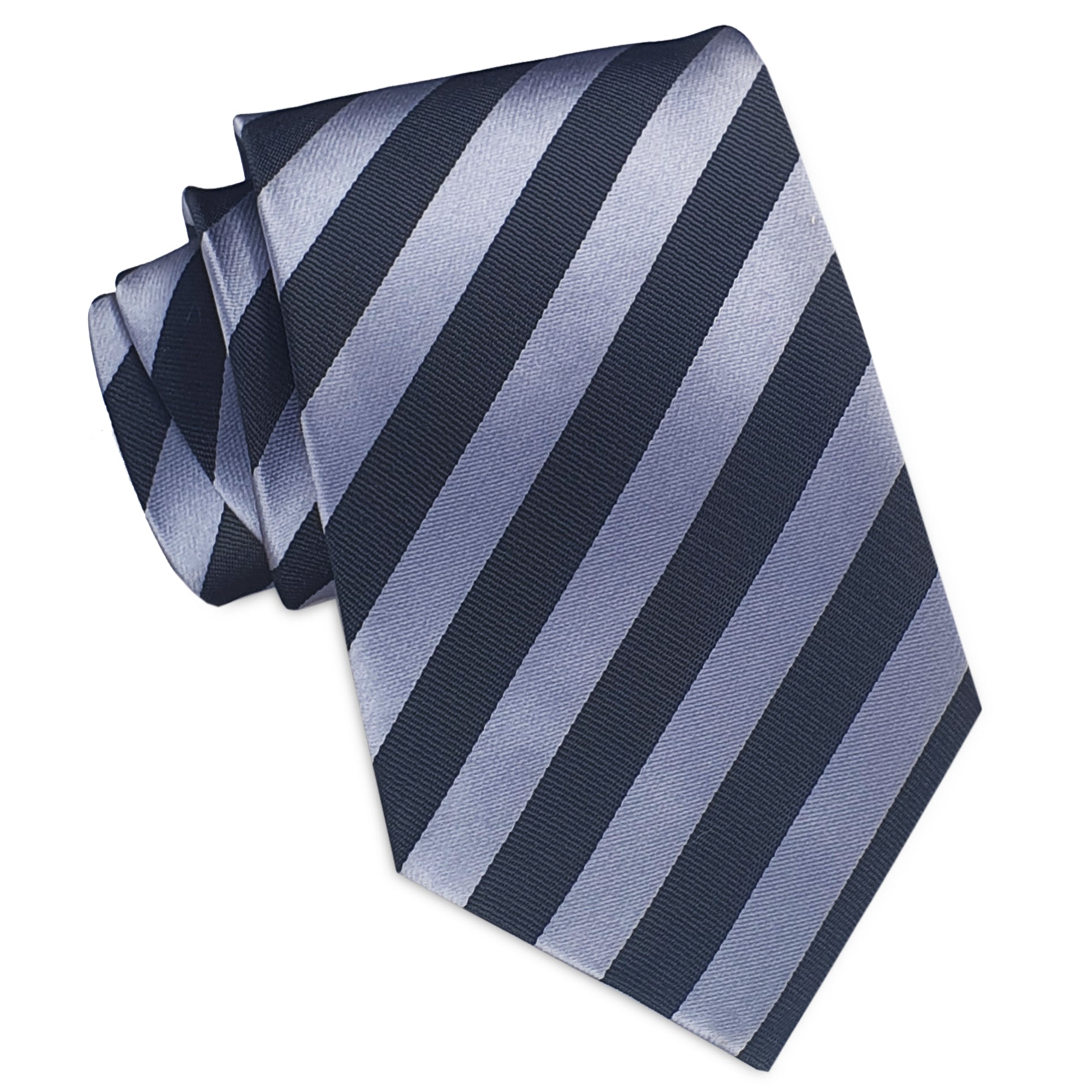 Black and Silver Stripes Mens Tie