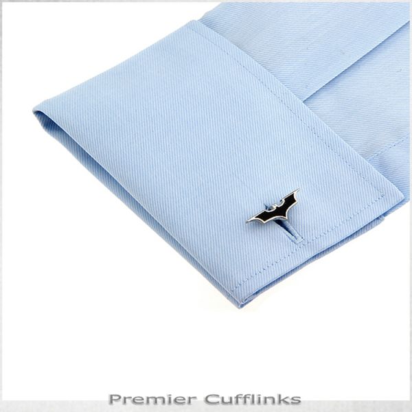 BLACK & SILVER BATMAN CUFFLINKS