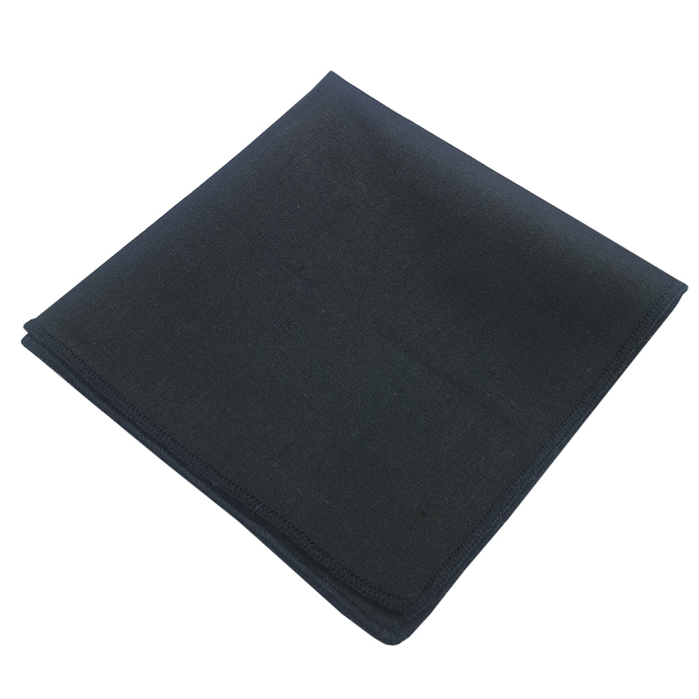 Black Cotton Pocket Square