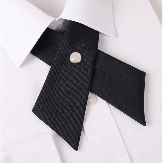 Black Cross Style Bow Tie