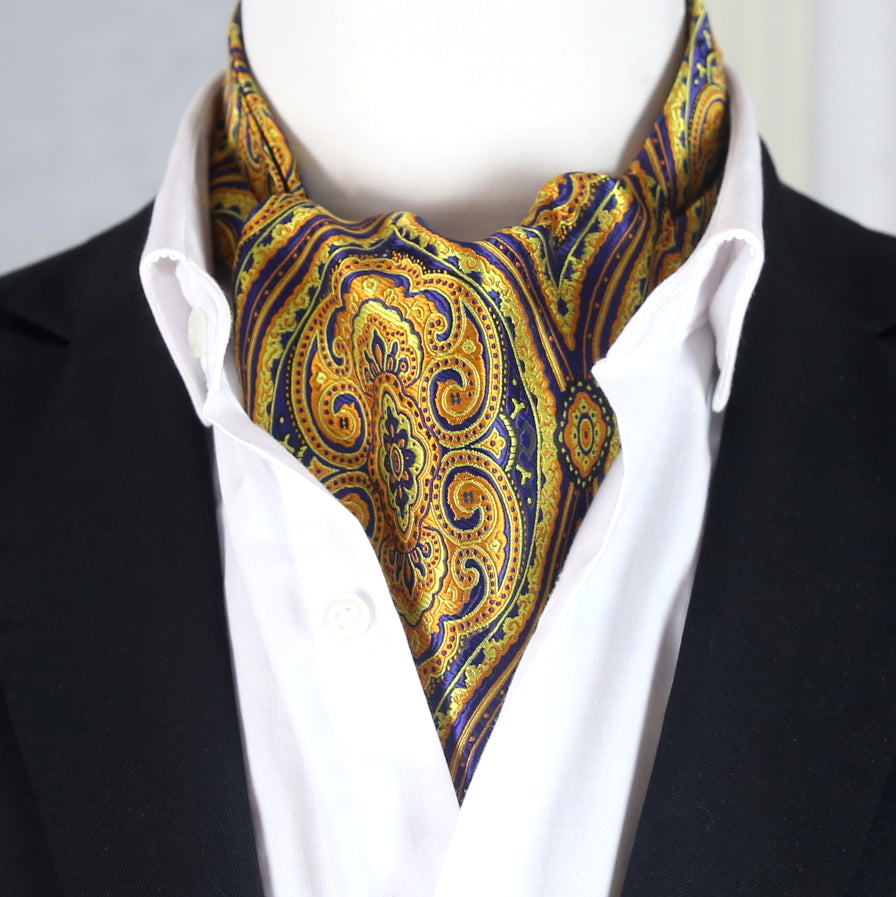 Black Gold & Blue Regal Design Ascot