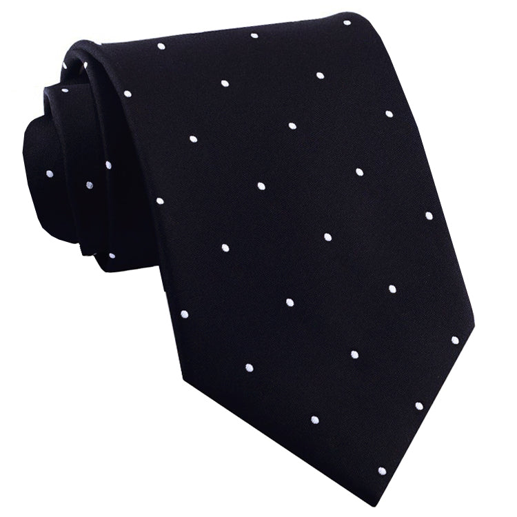 Black Pin Dot Mens Tie