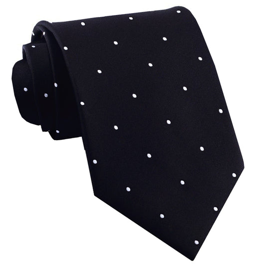 Black Pin Dot Mens Tie