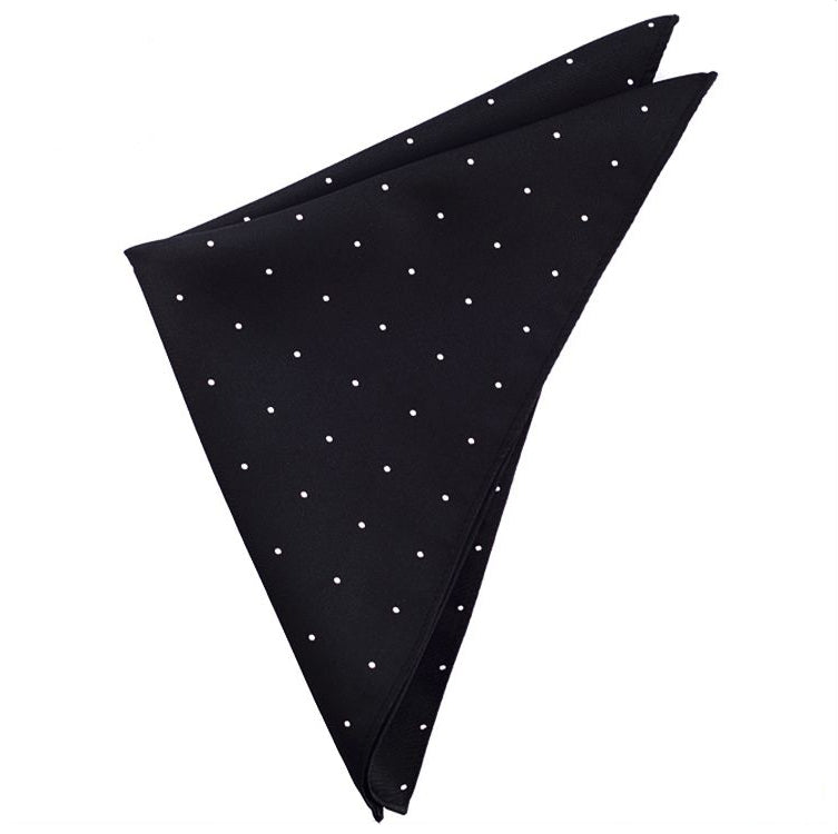 Black Pin Dot Pocket Square Handkerchief