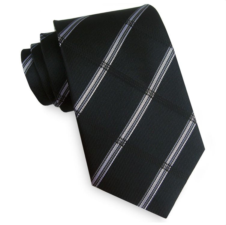 Black Plaid Mens Tie