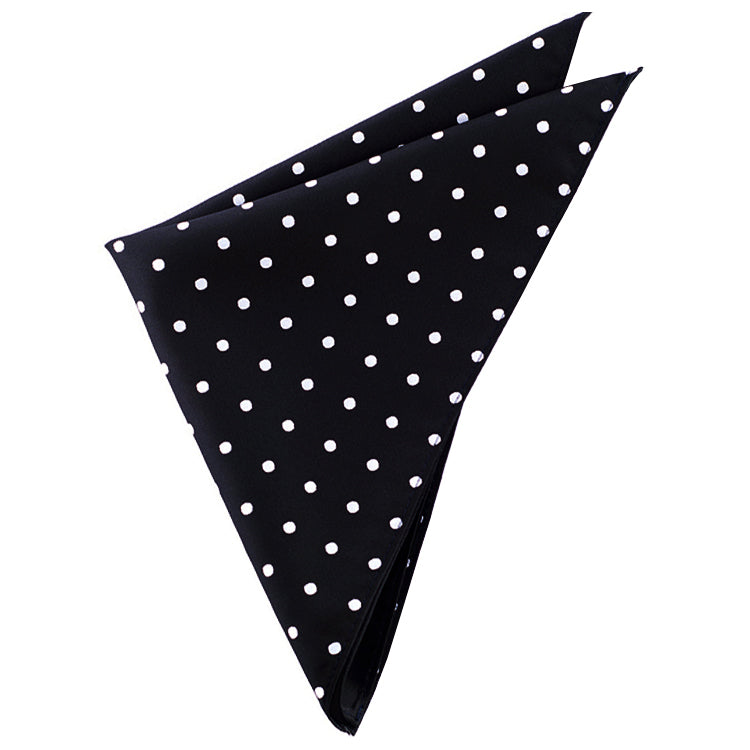 Black Polka Dot Pocket Square