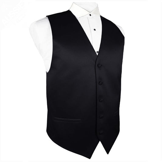 Mens Black Waistcoat Vest