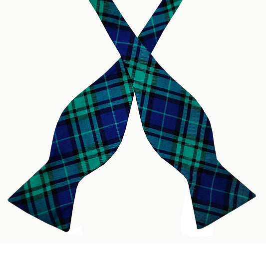 Black Watch Tartan Self Tie Bow Tie