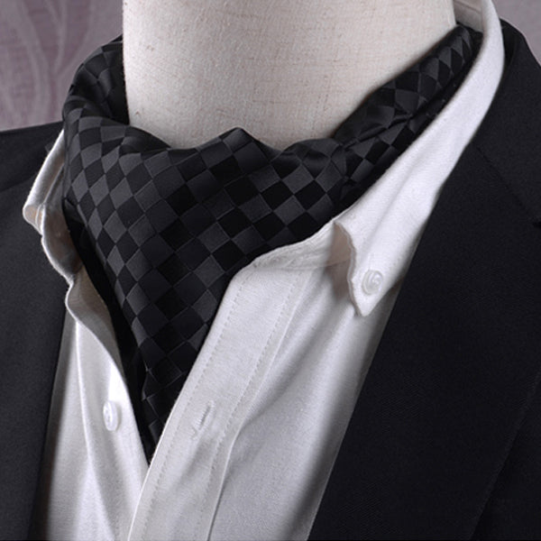 Black on Black Diamonds Ascot Cravat