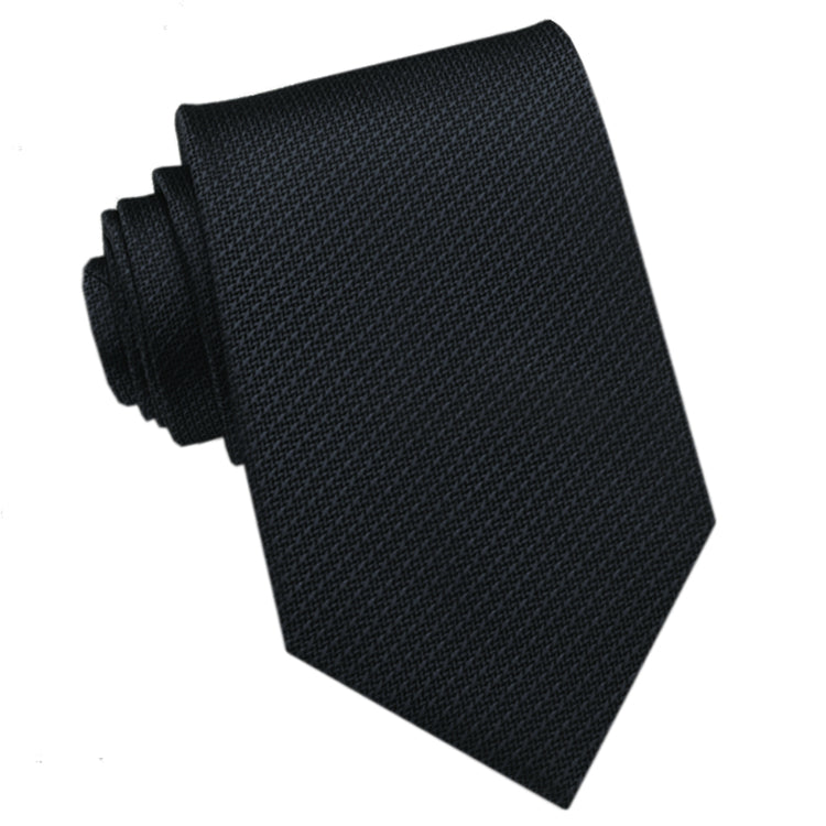 Black Woven Texture Mens Tie